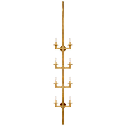 Liaison Eight Light Wall Sconce in Antique-Burnished Brass (268|KW 2204AB)