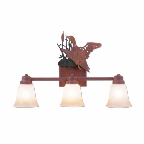 Parkshire-Loon Three Light Bath Vanity Light in Cedar Green/Rust Patina (172|H37364TT-03)