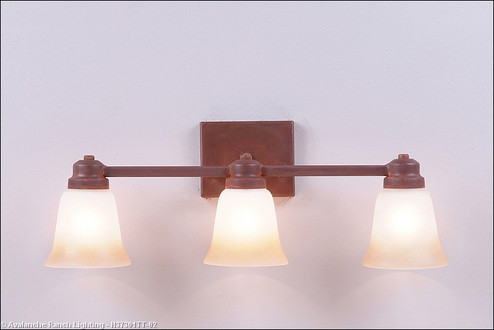 Parkshire-Rustic Plain Three Light Bath Vanity Light in Rust Patina (172|H37301TT-02)