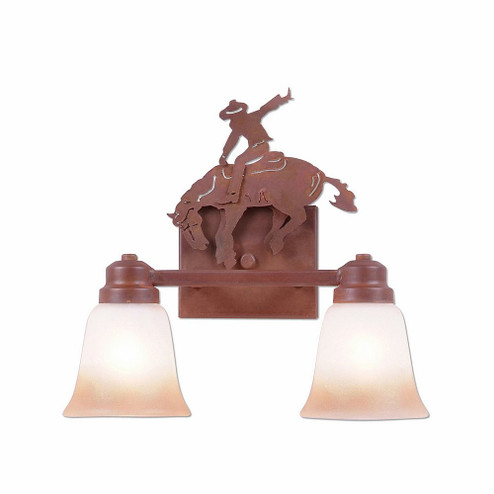 Parkshire-Bucking Bronco Two Light Bath Vanity Light in Rust Patina (172|H37255TT-02)