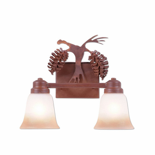 Parkshire-Spruce Cone Two Light Bath Vanity Light in Rust Patina (172|H37240TT-02)