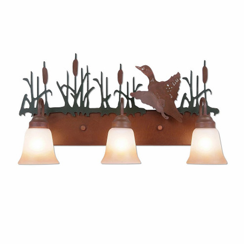 Denali-Loon Three Light Bath Vanity Light in Cedar Green/Rust Patina (172|H32364TT-03)