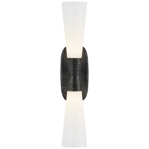 Utopia Two Light Bath Sconce in Aged Iron (268|KW 2048AI-WG)