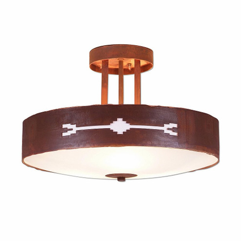 Crestline-Del Rio Three Light Semi-Flush Mount in Rust Patina (172|A48385FC-02)