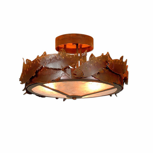 Crestline-Salmon Three Light Semi-Flush Mount in Rust Patina (172|A48361AL-02)
