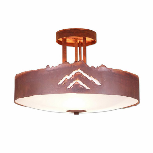 Crestline-Mountain Cutout Three Light Semi-Flush Mount in Rust Patina (172|A48341FC-02)