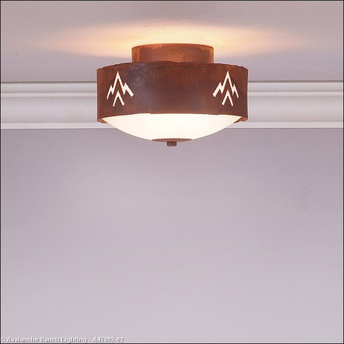 Ridgemont-Deception Pass Two Light Close-to-Ceiling Light in Rust Patina (172|A47902-02)
