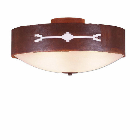 Ridgemont-Del Rio Three Light Close-to-Ceiling Light in Rust Patina (172|A47785-02)