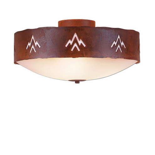 Ridgemont-Deception Pass Three Light Close-to-Ceiling Light in Rust Patina (172|A47702-02)