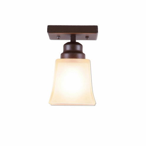Woodland-Rustic Plain One Light Semi Flush Mount in Dark Bronze Metallic (172|A47501TS-28)