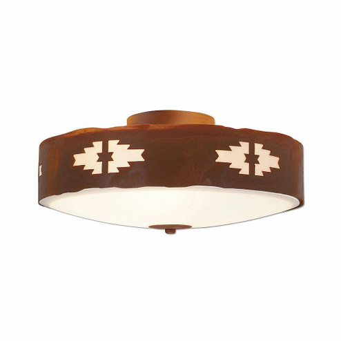 Ridgemont-Pueblo Three Light Close-to-Ceiling Light in Rust Patina (172|A47284-02)