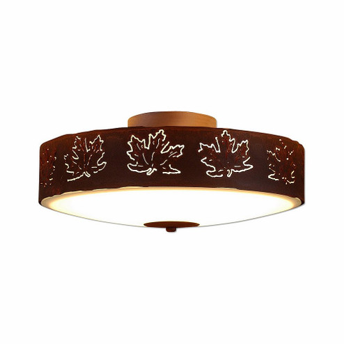 Ridgemont-Maple Cutout Three Light Close-to-Ceiling Light in Rust Patina (172|A47206-02)