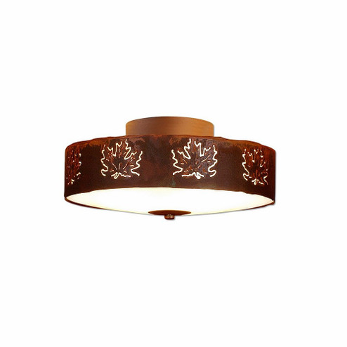 Ridgemont-Maple Cutout Three Light Close-to-Ceiling Light in Rust Patina (172|A47106-02)