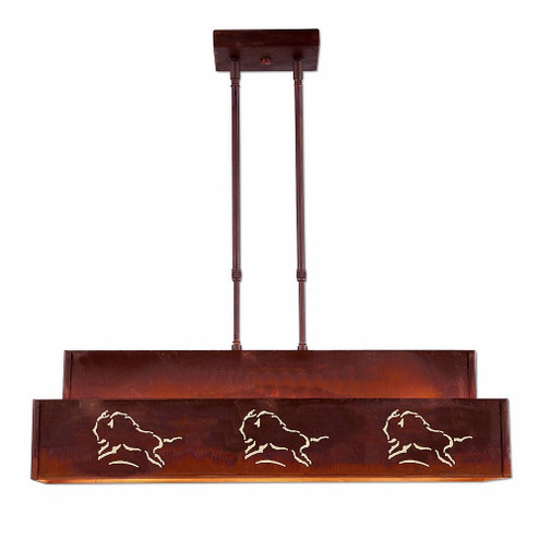 Ridgemont-Bison Three Light Island Pendant in Rust Patina (172|A45939-02)