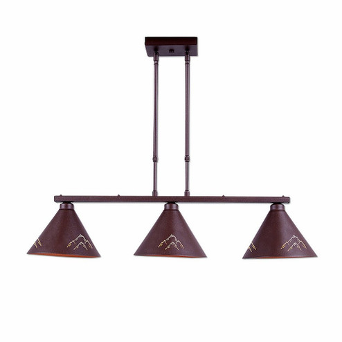 Canyon-Mountain Cutout Two Light Island Pendant in Rustic Brown (172|A45241-27)