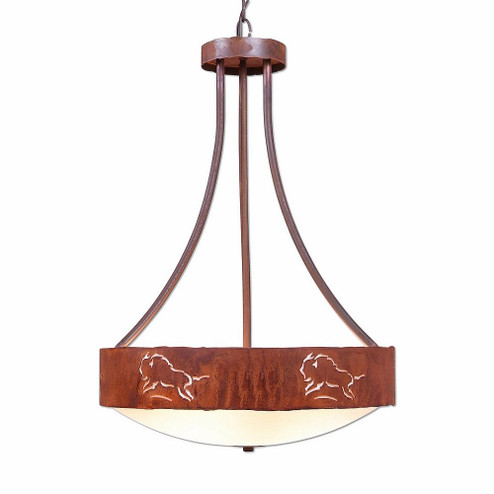 Ridgemont-Bison Three Light Chandelier in Rust Patina (172|A45139FC-HR-02)