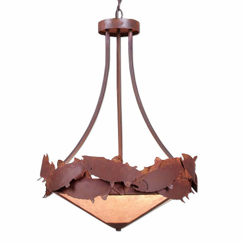 Crestline-Salmon Three Light Chandelier in Rust Patina (172|A44861AL-HR-02)