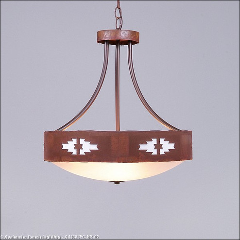 Ridgemont-Pueblo Three Light Chandelier in Rust Patina (172|A44684FC-HR-02)