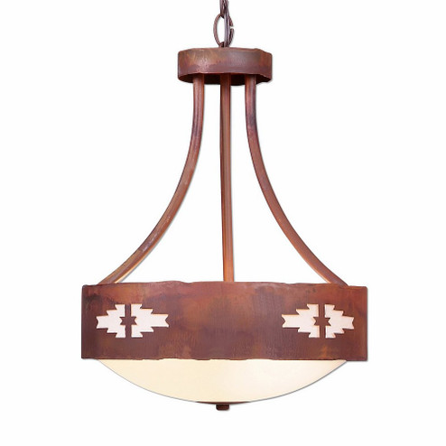 Ridgemont-Pueblo Three Light Chandelier in Rust Patina (172|A44484-02)
