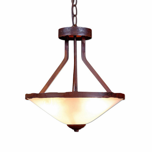 Wisley-Rustic Plain Rust Patina Three Light Chandelier in Rust Patina (172|A44301-02)