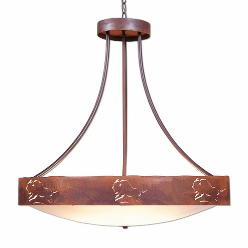 Ridgemont-Bison Eight Light Chandelier in Rust Patina (172|A42639AF-HR-02)