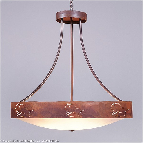 Ridgemont-Bison Eight Light Chandelier in Rust Patina (172|A42639AF-HR-02)