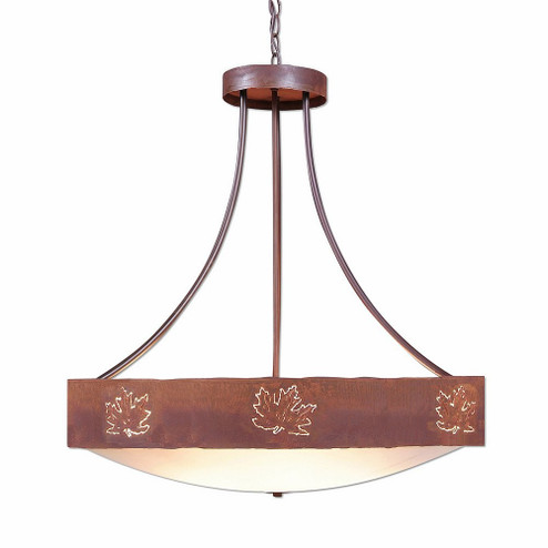Ridgemont-Maple Cutout Six Light Chandelier in Rust Patina (172|A42106FC-HR-02)