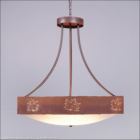 Ridgemont-Maple Cutout Six Light Chandelier in Rust Patina (172|A42106FC-HR-02)