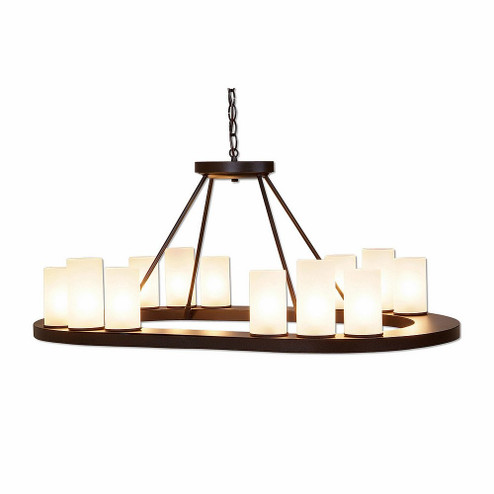 Wisley-Rustic Plain Dark Bronze Metallic 12 Light Chandelier in Dark Bronze Metallic (172|A41301FC-28)