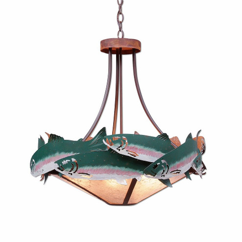 Crestline-Trout Seven Light Chandelier in Rust Patina (172|A40381AL-HR-05)