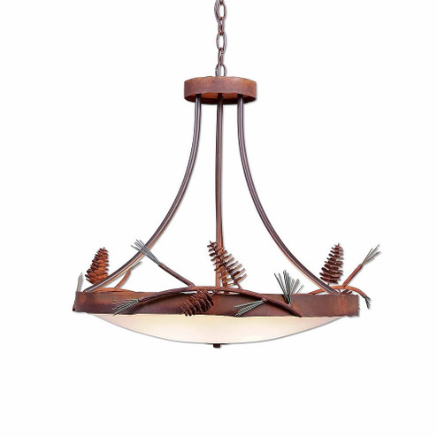 Crestline-Pine Cone Five Light Chandelier in Pine Green/Rust Patina (172|A40320FC-HR-04)