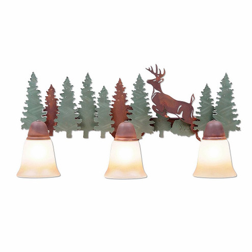 Crestline-Deer Three Light Bath Vanity Light in Pine Tree Green-Rust Patina (172|A32331TT-04)