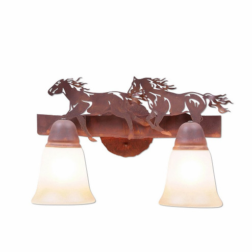 Crestline-Horse Two Light Bath Vanity Light in Rust Patina (172|A32237TT-02)