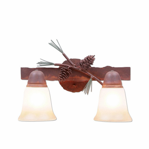 Crestline-Pine Cone Two Light Bath Vanity Light in Pine Tree Green-Rust Patina (172|A32220TT-04)