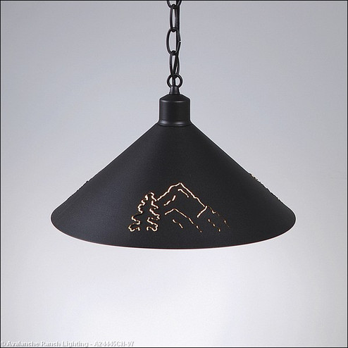 Canyon Black Iron One Light Pendant in Black Iron (172|A24445CH-97)