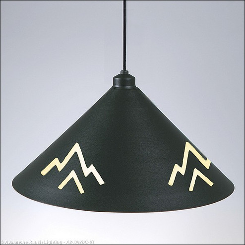 Canyon Black Iron One Light Pendant in Black Iron (172|A24302BC-97)