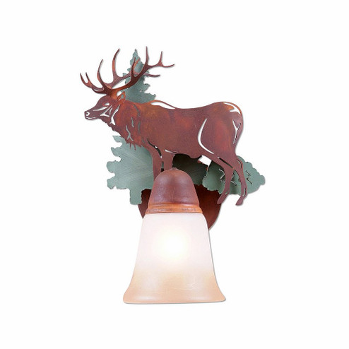 Crestline-Elk One Light Wall Sconce in Pine Tree Green-Rust Patina (172|A17134TT-04)