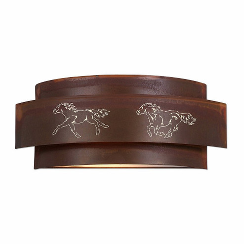 Northridge-Horse Cutout Two Light Wall Sconce in Rust Patina (172|A16259-02)