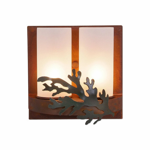 Wisley-Cedar Bough Two Light Wall Sconce in Cedar Green/Rust Patina (172|A15149FC-03)