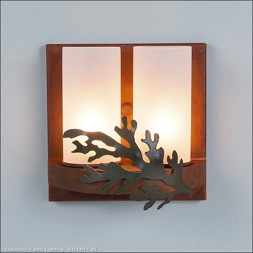 Wisley-Cedar Bough Two Light Wall Sconce in Cedar Green/Rust Patina (172|A15149FC-03)