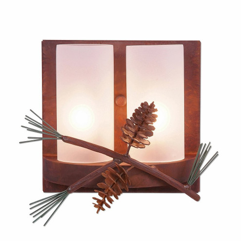 Wisley-Pine Cone Two Light Wall Sconce in Pine Green/Rust Patina (172|A15120FC-04)