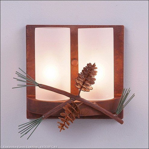 Wisley-Pine Cone Two Light Wall Sconce in Pine Green/Rust Patina (172|A15120FC-04)