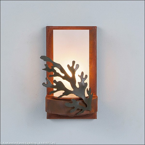 Wisley-Cedar Bough One Light Wall Sconce in Cedar Green/Rust Patina (172|A14949FC-03)