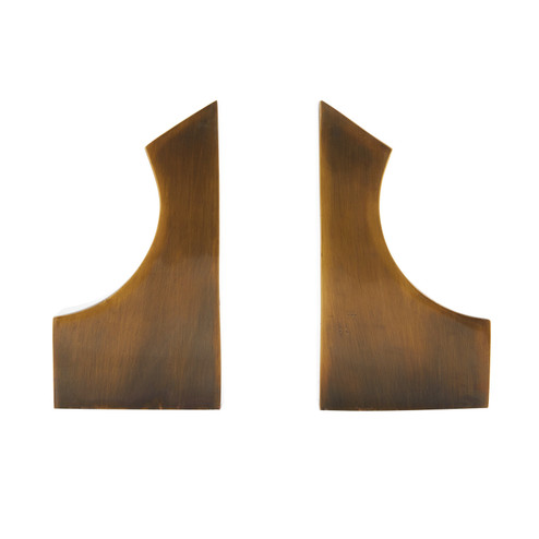 Padova Bookends, Set of 2 in Vintage Brass (314|DJ2057)