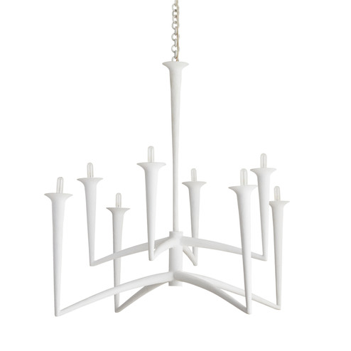 Isma Eight Light Chandelier in White Gesso (314|84062)