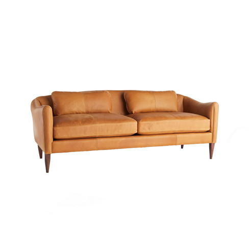 Vincent Upholstery - Sofa in Butterscotch Leather/Dark Walnut (314|8154)