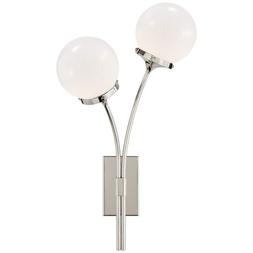 Prescott Two Light Wall Sconce in Polished Nickel (268|KS 2407PN-WG)