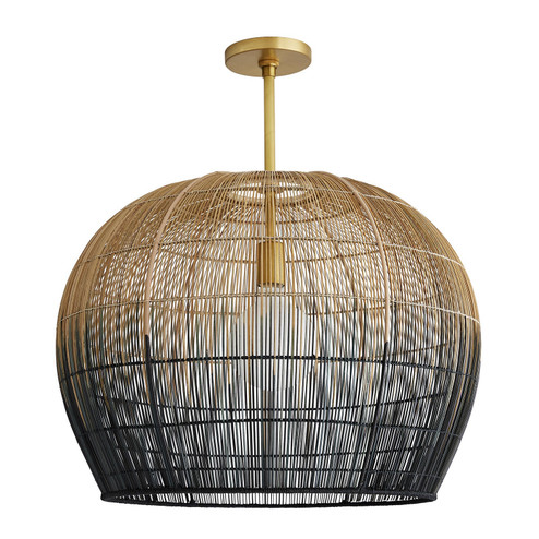 Swami One Light Pendant in Natural and Black Ombre (314|45060)