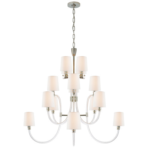 Clarice 16 Light Chandelier in Clear Acrylic with Polished Nickel (268|JN 5030CG/PN-L)