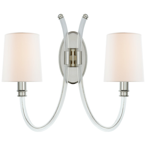 Clarice Two Light Wall Sconce in Clear Acrylic with Polished Nickel (268|JN 2030CG/PN-L)